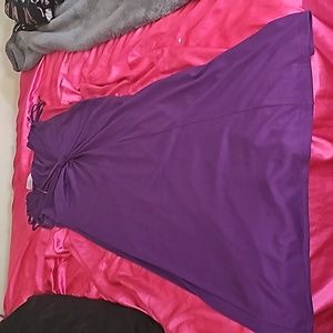 Long egg plant purple unique a symmetrical dress.